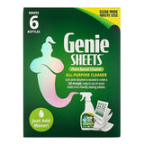 Genie Sheets All Purpose Cleaner | Concentrate Makes 6 24oz Refills | Professional-Strength | Just Add Water | Sustainable Eco-Friendly Plant-Based