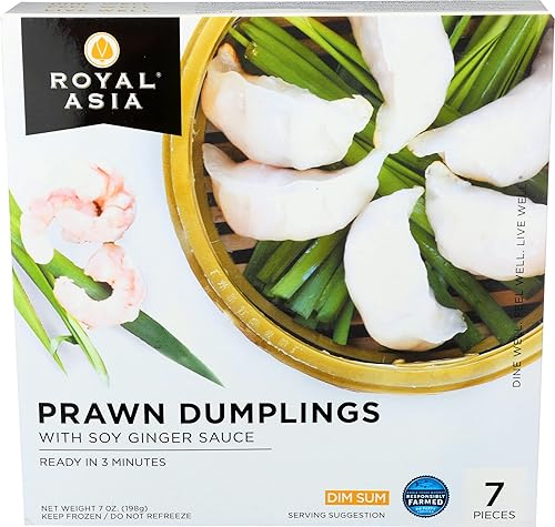Royal Asia Prawn Dumplings with Soy Ginger Sauce, 7 OZ