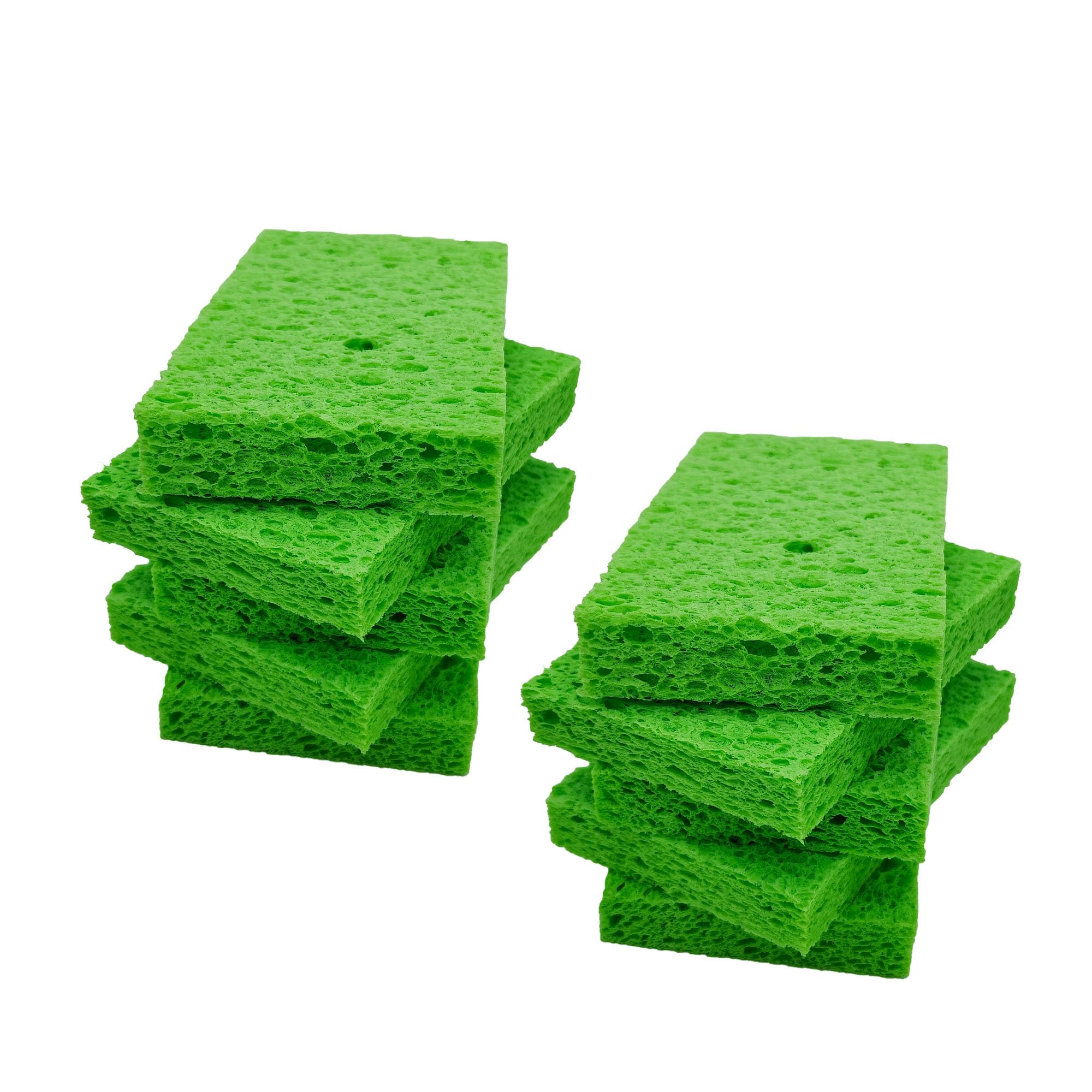 Zobilin Cellulose Sponges,Heavy Duty Scrub Kitchen Sponge,Compressed Cellulose Sponges for Kitchen,Clean Tough Messes Without Scratching Sponges