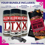 Killer Hogs TX Brisket Rub - Texas Style Premium BBQ Seasoning 3 pk (33 oz) + Barbecue Masters & Bottle Opener (5 Items)!