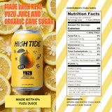 High Tide Yuzu Sparkling Juice - Flavored Carbonated Water Beverage, 46 Calorie per Can, Made with Real Yuzu Juice (Not from Concentrate), Lightly
