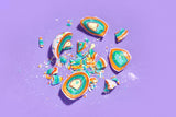 3.5-Inch World Famous Classic Giant Jawbreaker Candy | Mega Bruiser | Jumbo Jawbreakers Sucker Candy - Ideal Holiday Gift