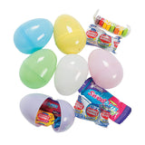 Fun Express Candy Filled Easter Eggs Bulk 24 Pack - Pre-Filled Plastic Easter Eggs with Chocolate Candy Inside | Pastel Colors for Hunt Party Supplies