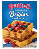 Krusteaz Light & Crispy Belgian Waffle Mix No Artificial Flavors, Colors, or Preservatives 28 Ounce (Pack of 3)