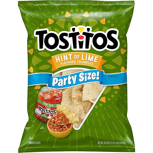 Tostitos Hint of Lime Bitesize Rounds Party Size, 17oz