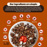 Three Wishes Granola, Chocolate Almond (4-Pack) - Gluten Free Granola, 13g Protein & 4g Sugar Healthy Breakfast & On-the-Go Snack - Vegan, Kosher
