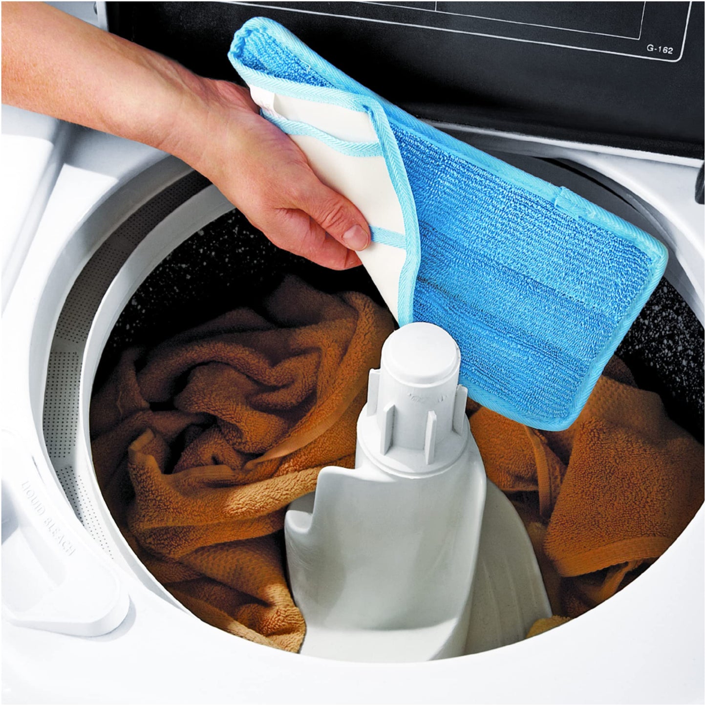 Collections Etc Reusable Mop Cleaning Pads, Cleaning Products for Hard-Surfaced Floors - Set Of 2, Machine Washable