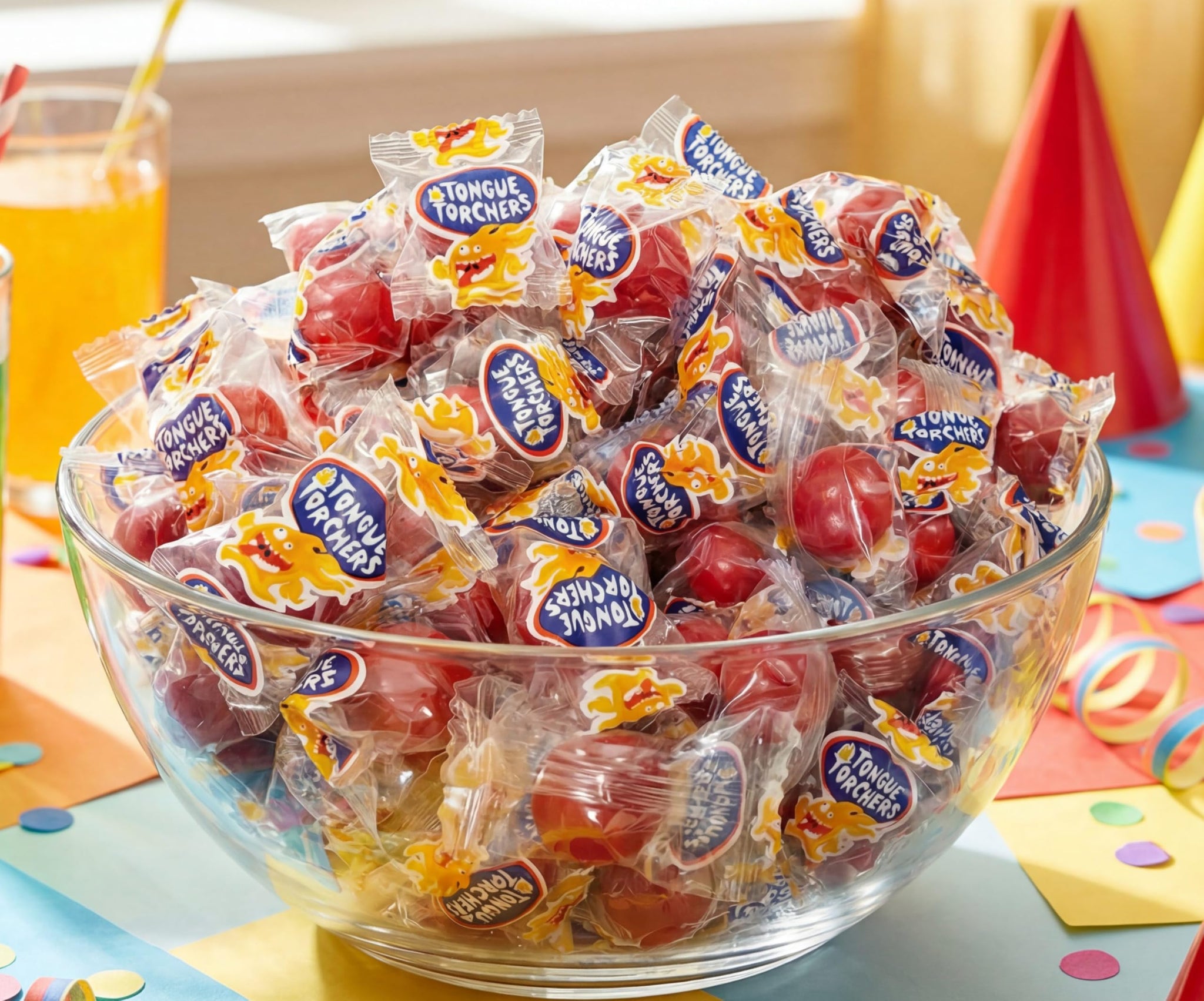 1 lb Tongue-Torching Cinnamon Candy - Fiery Spicy Drops for Parties, Gifts & Sweet Heat Lovers - Individually Wrapped Bulk