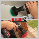 Cleaning Supplies - Medium/Stiff Power Scrubbers - Kitchen Accessories - Drill Brush - Stove - Sink - Griddle - Cooktop - Tile - Cast Iron Skillet