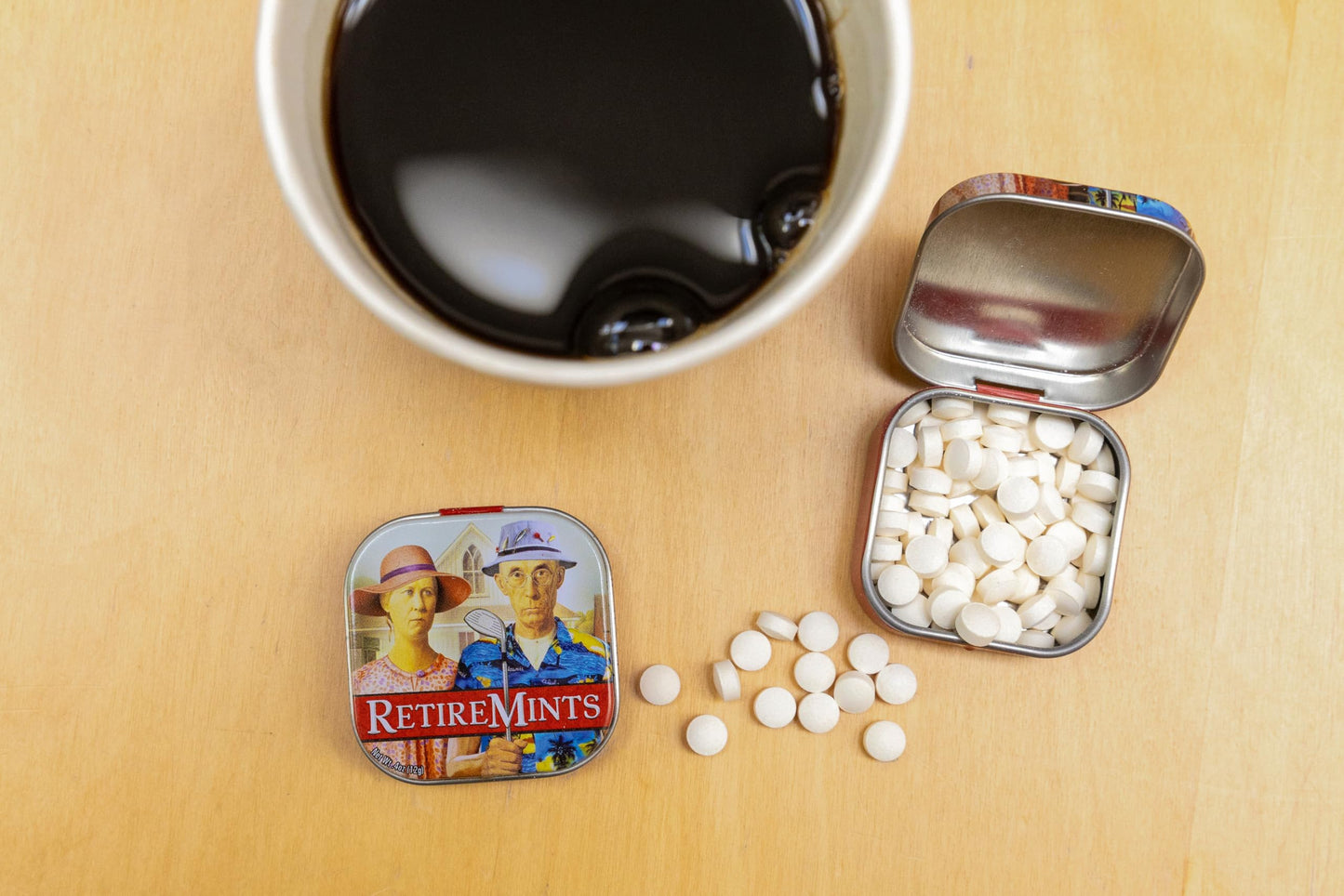 The Unemployed Philosophers Guild RetireMints Breath Mints - 1 Tin, Net Wt .4oz (12g)