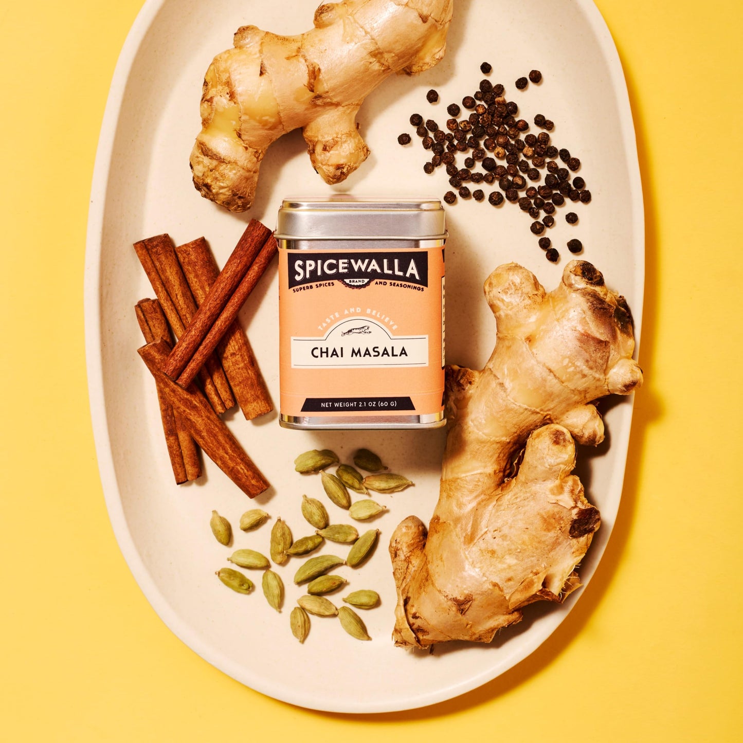 Spicewalla Masala Chai Spice 2.1 oz | Tea, Latte, Coffee, | Unsweetened Powdered Spice