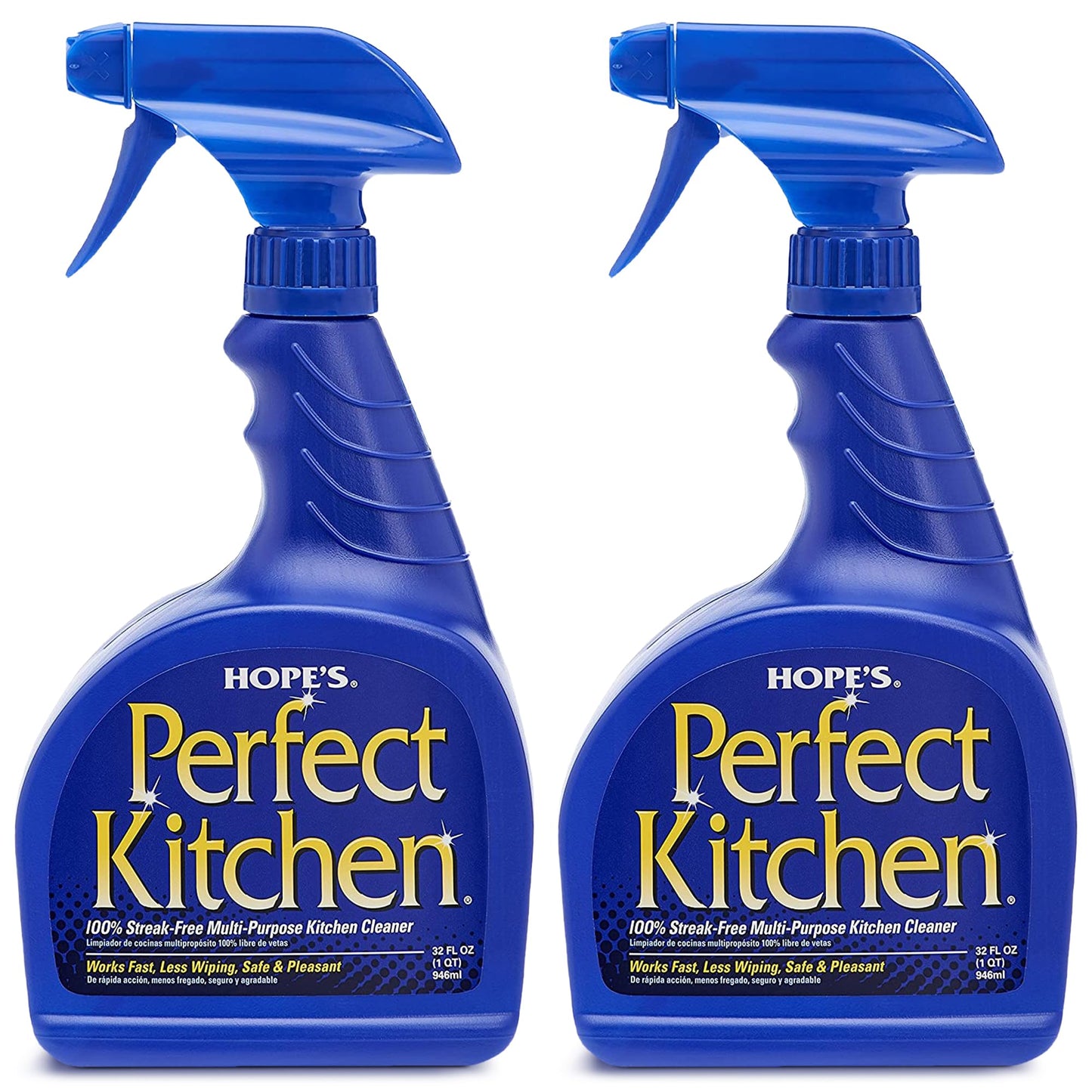 HOPE'S Perfect Kitchen Cleaner Spray - 32 Oz No-Residue All Purpose Cleaning Spray - Multisurface Degreaser for Counters, Stoves, Microwaves, and More