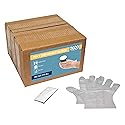 Hyrax Trading Disposable Polyethylene PE Gloves Individually Wrapped in Pairs (1000 pairs/2000 gloves - One Size Fits All) Prefolded Prepackaged