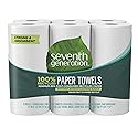 Seventh Generation 100% Recycled Paper Towels, 2 Ply, 140 Sheets, 6 Rolls