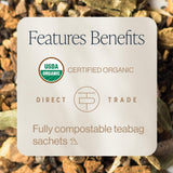 Rishi Tea Masala Chai Black Sachet Tea Bag Blend - Organic, Assam with Whole Spices, Energizing & Caffeinated - 15 Count (Pack of 1)