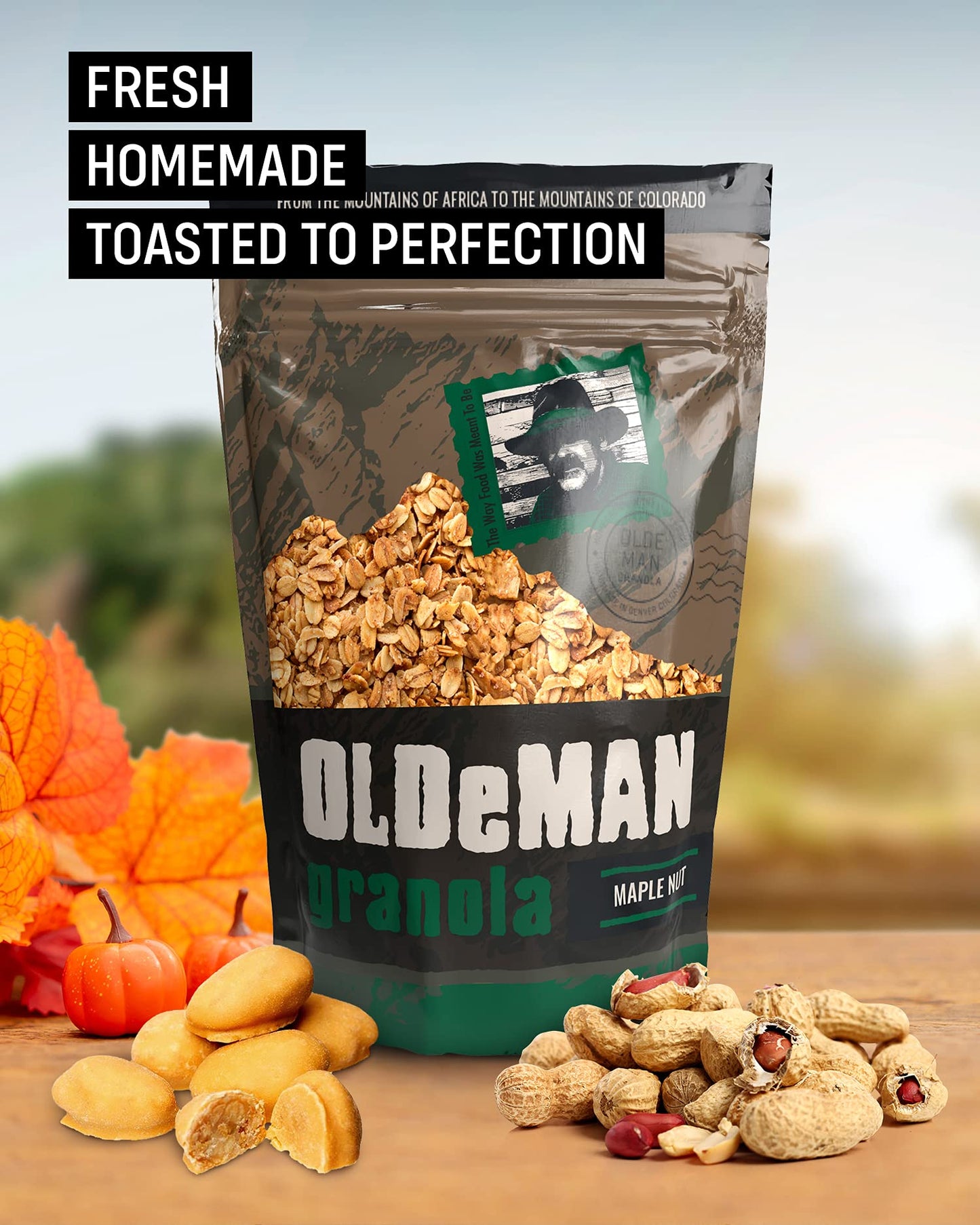 Olde Man Granola Gluten Free Granola - Non-GMO Healthy Granola Cereal - Soft Whole Grain Oats, Butter, Brown Sugar - Handmade in Colorado (Maple Nut