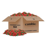 Strawberry Bulk Candy by Cambie, 6 lbs of Strawberry Candy with a Deliciously Sweet Hard Exterior with a Soft, Fruit-Filled Center, Bon Bons
