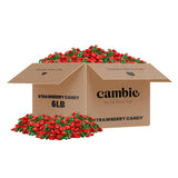 Strawberry Bulk Candy by Cambie, 6 lbs of Strawberry Candy with a Deliciously Sweet Hard Exterior with a Soft, Fruit-Filled Center, Bon Bons