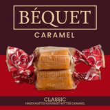 Bequet Caramel Classic Handcrafted Gourmet Butter Caramel Candy (3.6oz each one) 2 packs - Gluten Free, Smooth, Chewy Candy Melts Individually wrapped