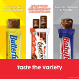 Butterfinger, Baby Ruth, Kinder Bueno, Assorted Crispy Creamy Nutty, Variety Mix, 15 Count, Full Size Candy Bars, 26.2 oz