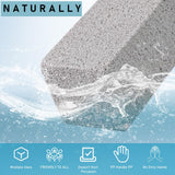 ddLUCK 4 Pack Pumice Cleaning Stone with Handle, Toilet Bowl Cleaner Toilet Brush with Non-Slip Long Plastic Handle for Kitchen/Bath/Pool/Household