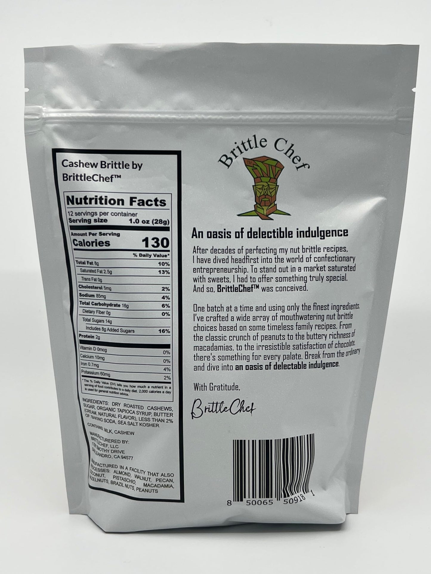 Deluxe Cashew Brittle by BrittleChef
