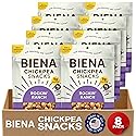 BIENA Chickpea Snacks - Crunchy Roasted Chickpeas - High Fiber Vegan Protein Snacks for Adults and Kids - 8-Pack, 5 Ounce Bags - Rockin’ Ranch