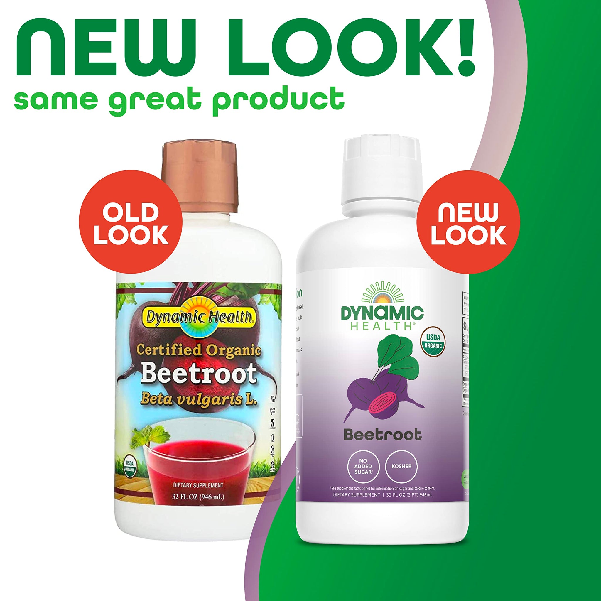 Dynamic Health Certified Organic Beetroot Juice Concentrate Dietary Supplement, No Added Sugar, Artificial Colors, Preservatives, BPA-Free