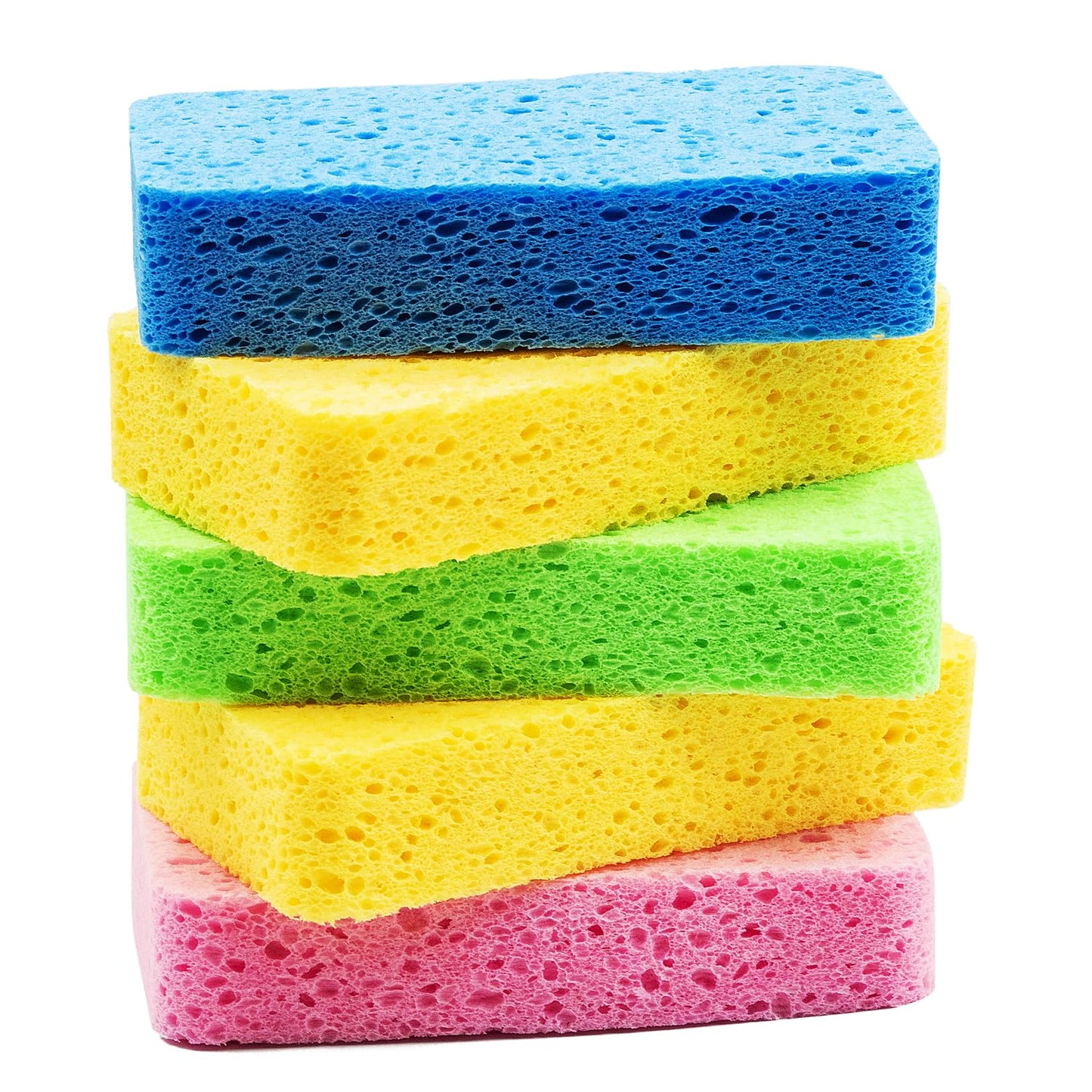 Temede Large Cellulose Sponges, Kitchen Sponges for Dish, Thick Heavy Duty Scrub Sponges, Non-Scratch Scrubber for Household, Cookware, Bathroom