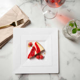 60 White Plastic Plates Set, 30 Pc 10.25 Inch Plastic Dinner Plates, and 30 Pc 7.5 Inch Plastic Dessert Plates, Fancy Disposable Plates, Heavy Duty