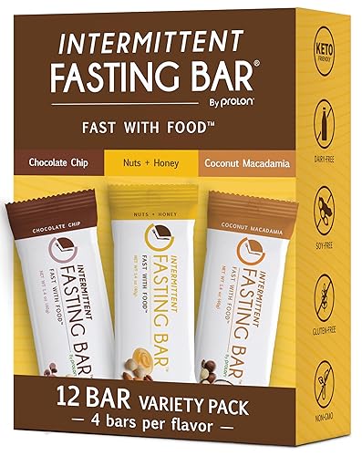 Prolon Fasting Bars | 5g Protein, 7g Fiber | Keto-Friendly, Gluten-Free, Dairy-Free, Plant-Based | Nutrition for Intermittent Fasting | Variety Pack |