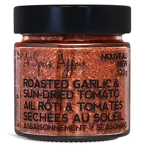 A Spice Affair’s Roasted Garlic & Sundried Tomato Seasoning | Savoury, Rich & Mediterranean-Inspired Herb Blend | All-Natural, Non-GMO, Filler-Free |