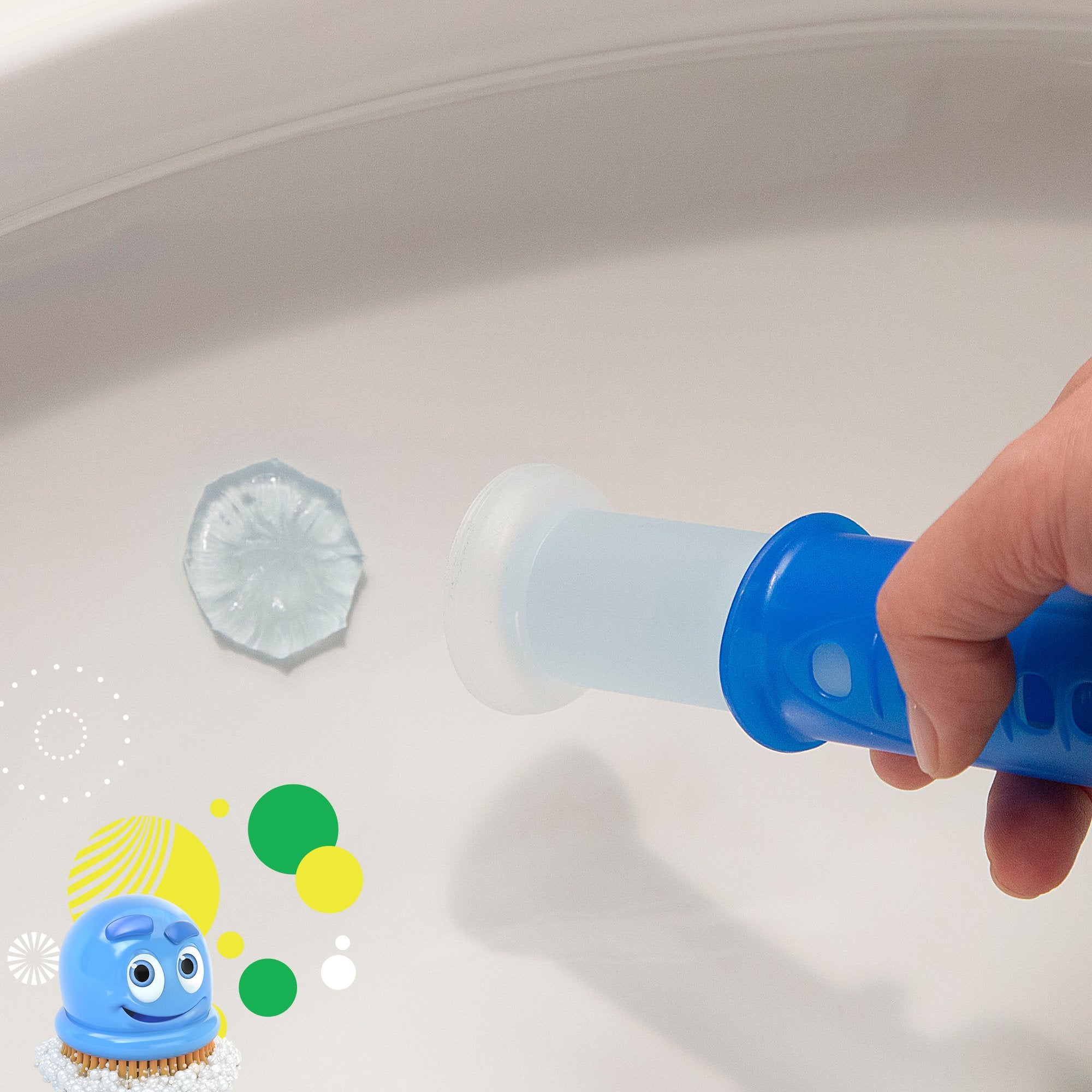 Scrubbing Bubbles Fresh Gel Toilet Bowl Cleaning Stamps, Helps Keep Toilet Clean and Helps Prevent Limescale & Rings, Rainshower Scent, 1 Dispenser