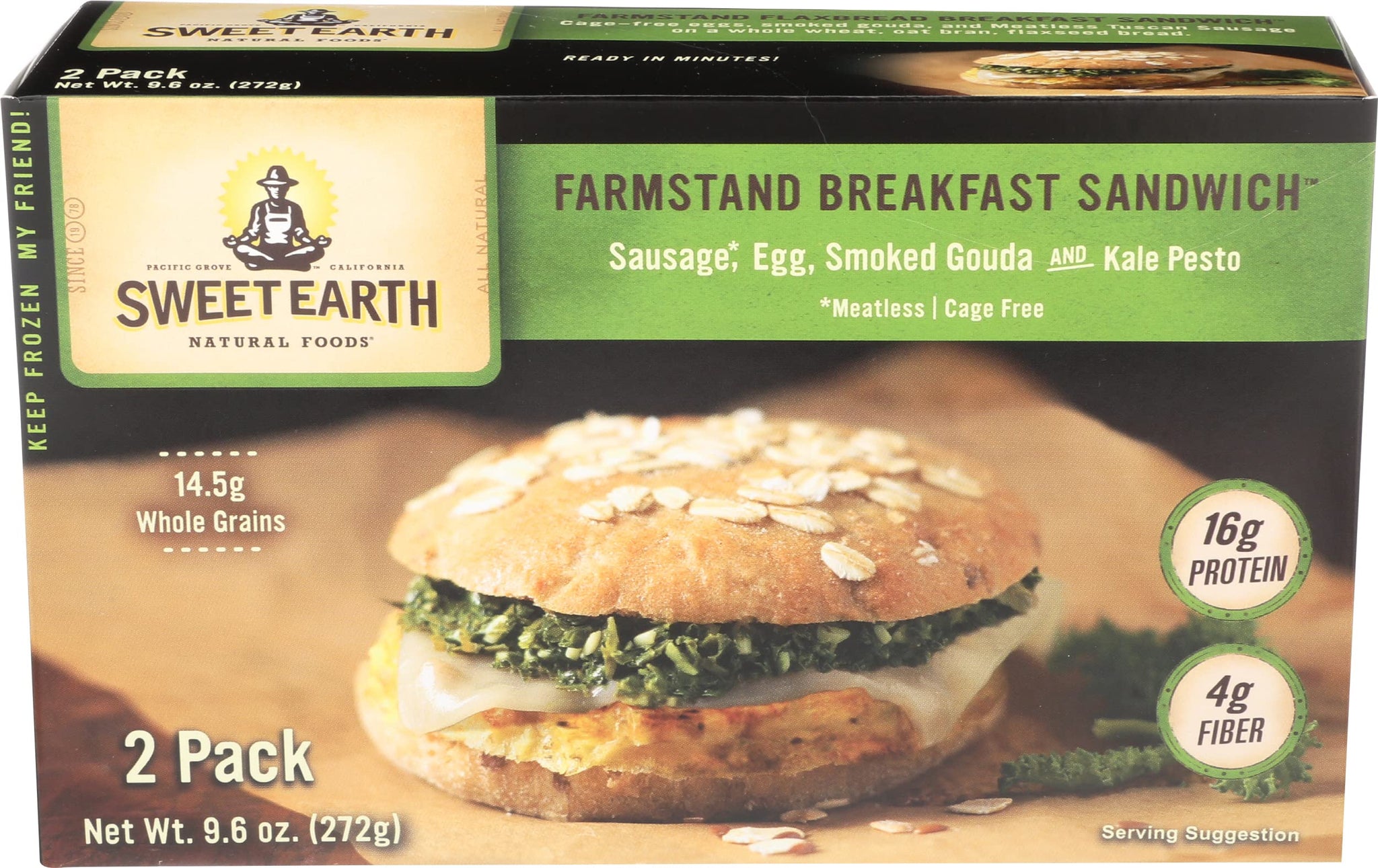 SWEET EARTH Meatless Sausage Egg & Gouda Sandwich, 9.6 OZ