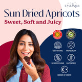 Eastanbul Sun Dried Apricots, 12.35oz, Premium Dried Apricots No Sugar Added, Naturally Dry Fruit Snacks, Turkish Fruits Moist & Plump, Whole, No