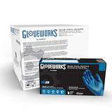 GLOVEWORKS Blue Vinyl Light-Industrial Disposable Gloves, 3 Mil, Food-Safe, Latex & Powder-Free, Medium, Case of 1000