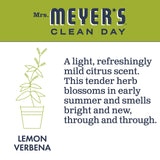 Mrs. Meyer's Dryer Sheets, Fabric Softener, Reduces Static, Infused with Essential Oils, Lemon Verbena, 80 Count