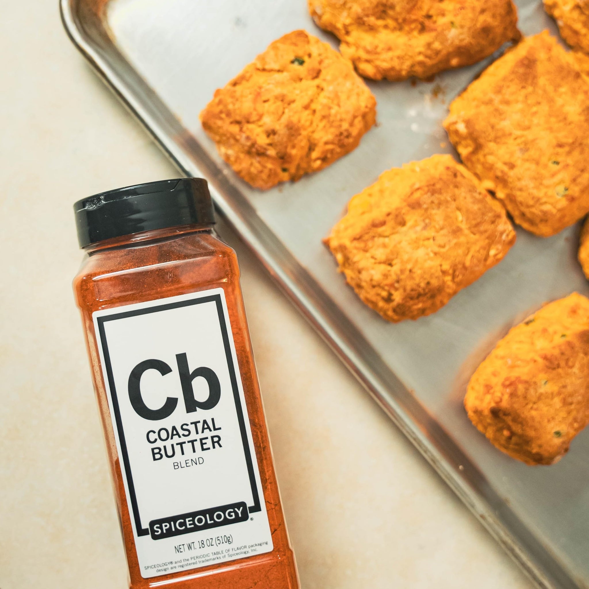 Spiceology - Coastal Butter Seasoning - Savory Seafood Spice Blend with Butter Powder, Lemon, Garlic & Paprika - Ideal for Grilled Fish, Shellfish