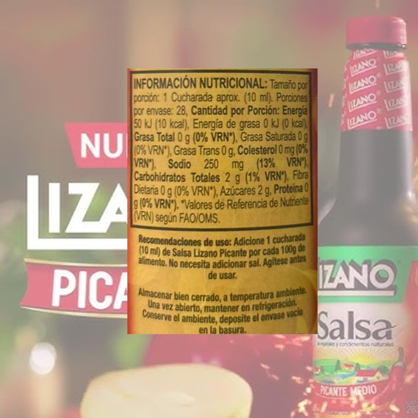 Salsa Picante Medio, Costa Rican Hot Sauce, 280 ml / 9.46 fl oz Each, Vegetable-Based Spicy Li zano Condiment Sauce for Gallos, Tacos, Rice, Beans