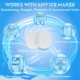 Ice Machine Cleaner Tablets - Ice Maker Cleaner & Descaler for Countertop, Nugget & Commercial Units - Citric Acid-Based - 36 Tablets (Up to 1.5-Year