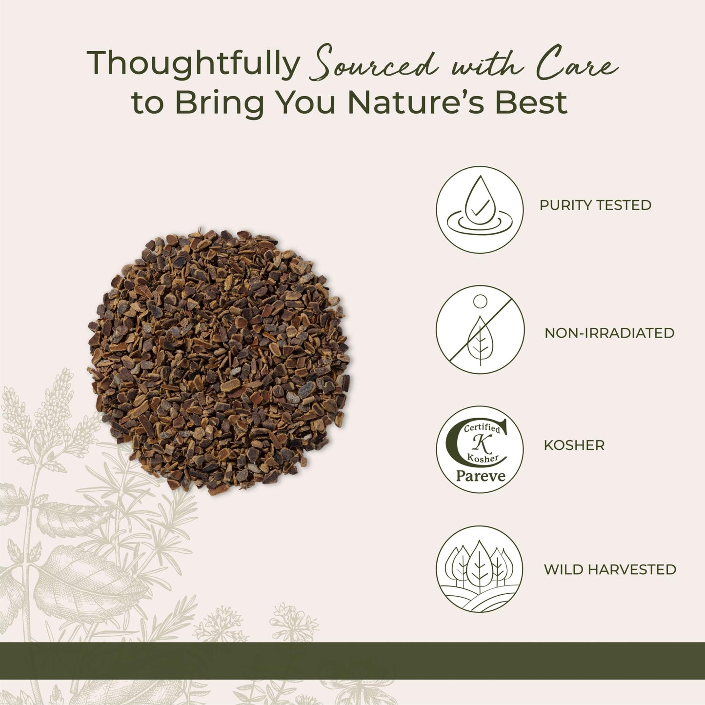 Starwest Botanicals Cascara Sagrada Bark - Dried Herb for Tea & Natural Herbal Blends, Pure Rhamnus Purshiana, Wildcrafted, Cut & Sifted, Certified