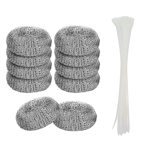 Lint Traps 10 Pieces Lint Trap Laundry Mesh Washer Hose Filter Hose Screen Filter Catcher with 10 Pcs Cable Ties Sink Drain Hose Filter Catcher