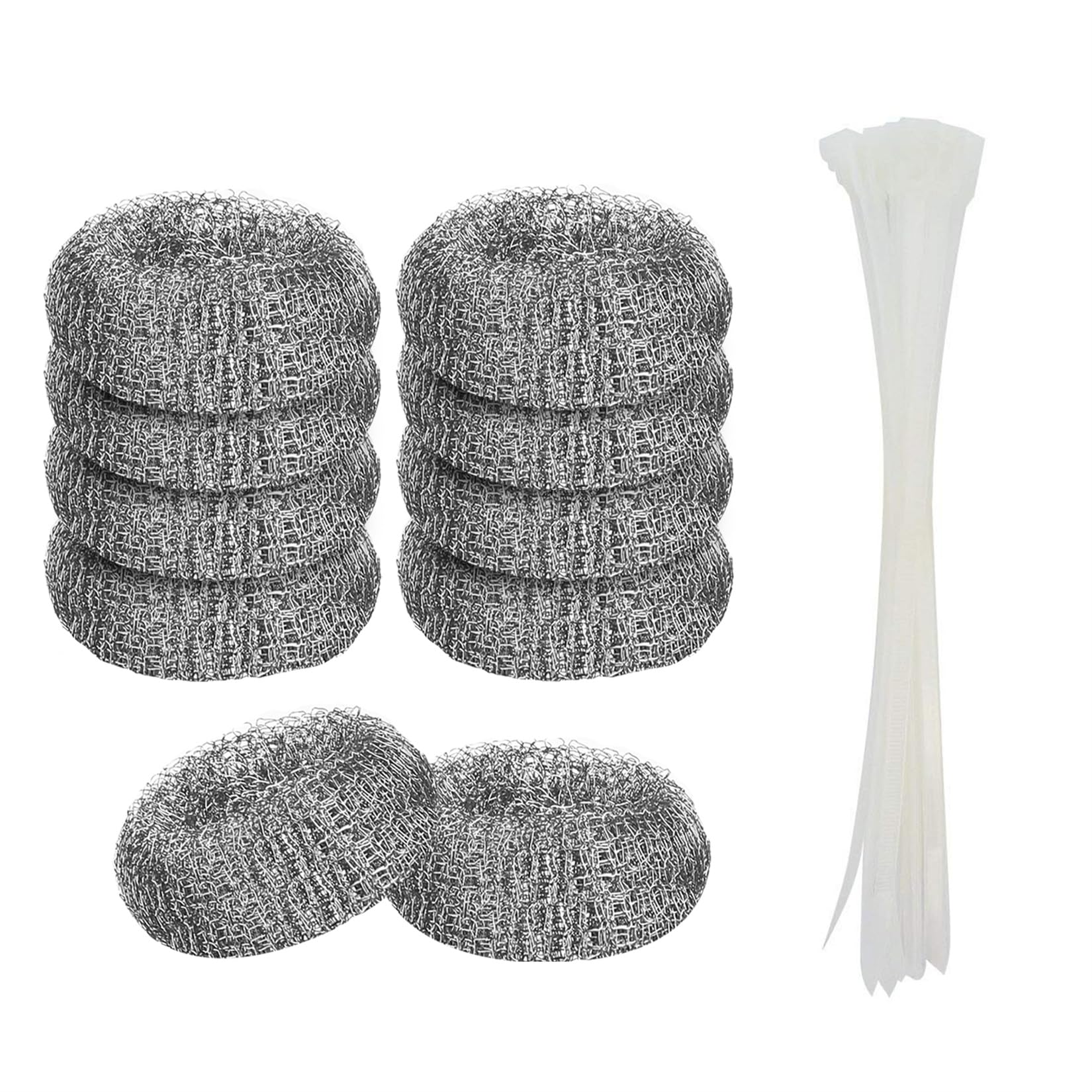 Lint Traps 10 Pieces Lint Trap Laundry Mesh Washer Hose Filter Hose Screen Filter Catcher with 10 Pcs Cable Ties Sink Drain Hose Filter Catcher