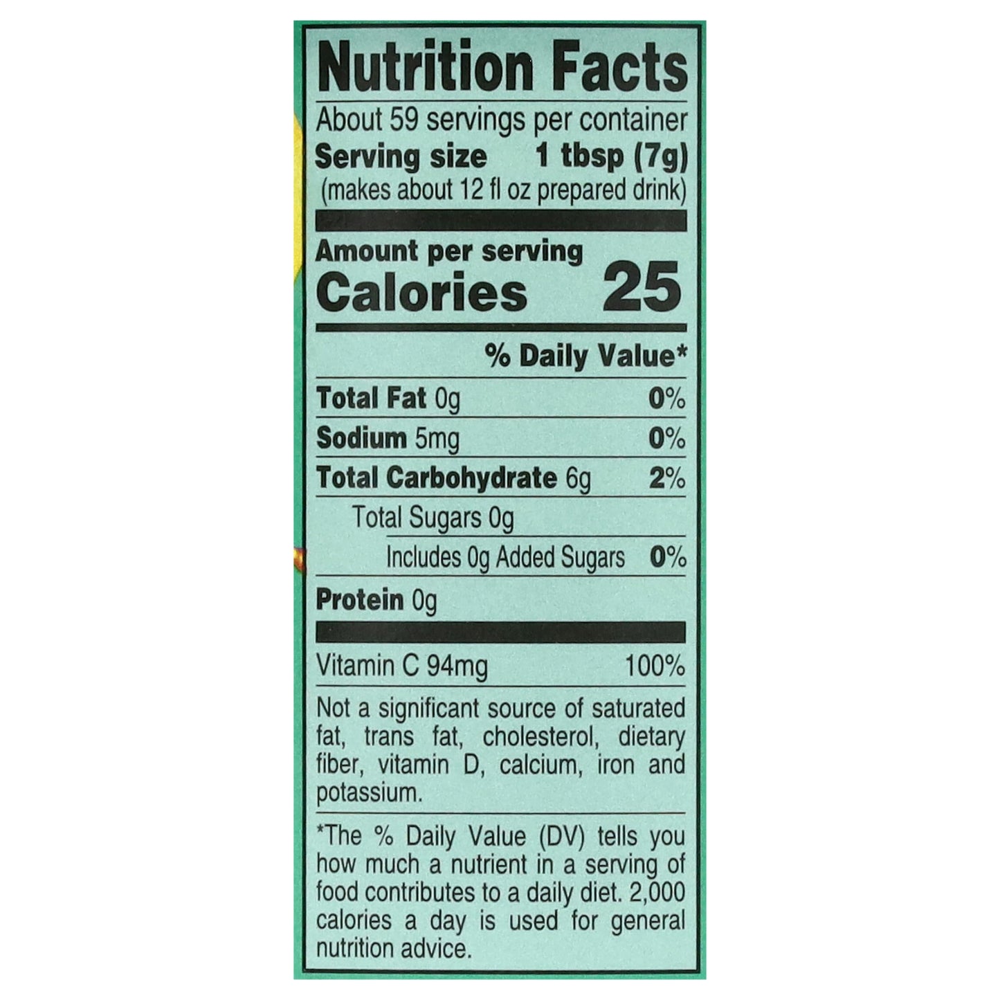 4C Zero Sugar Powdered Drink Mix Cannisters, Green Tea 1 Pack, 22 Quarts, Family Sized Cannister, Low Calorie, Thirst Quenching Flavors