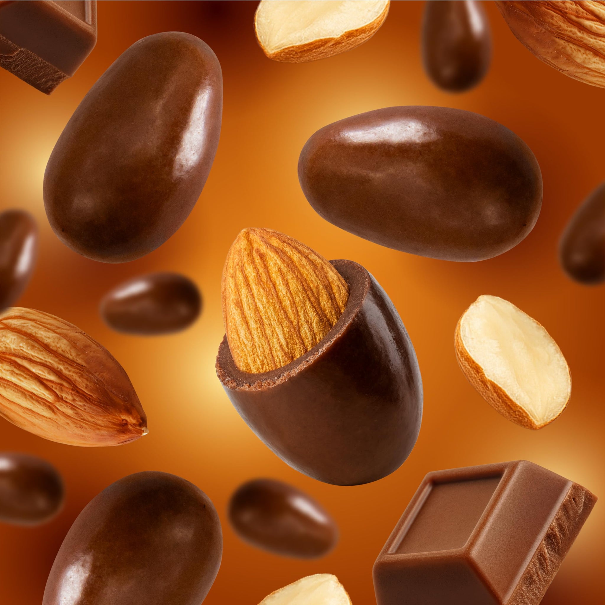 Milk Chocolate Almonds - 2 Pound Bulk Pack - Whole Dry Roasted Milk Chocolate Covered Almonds - Candy for Office, Buffets, Snacking & Gifting
