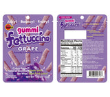 Bourbon Fettuccine Gummi Grape Candy, 10-Pack - Japanese Sour & Chewy Gummy Strips Made with Real Fruit Juice