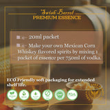 Mexican Corn Whiskey Flavoring Essence (5 Pack) Liquor Flavor Refill Packets for Bootleg Kits & Barrel Aging, Swish Barrel Extract for Cocktails