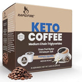 Rapidfire French Vanilla Ketogenic High Performance Keto Coffee Pods, Supports Energy & Metabolism, Weight Management, Single Serve K Cup, Brown, 16