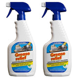 Grease relief Degreaser and Laundry Stain Remover - Heavy Duty Kitchen Cleaner Spray/All Purpose Degreaser for Stove Top, Oven, Grill, Car, Soil