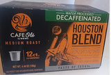Cafe Ole Taste of Texas Houston DECAF 12 cts. (Pack of 2)